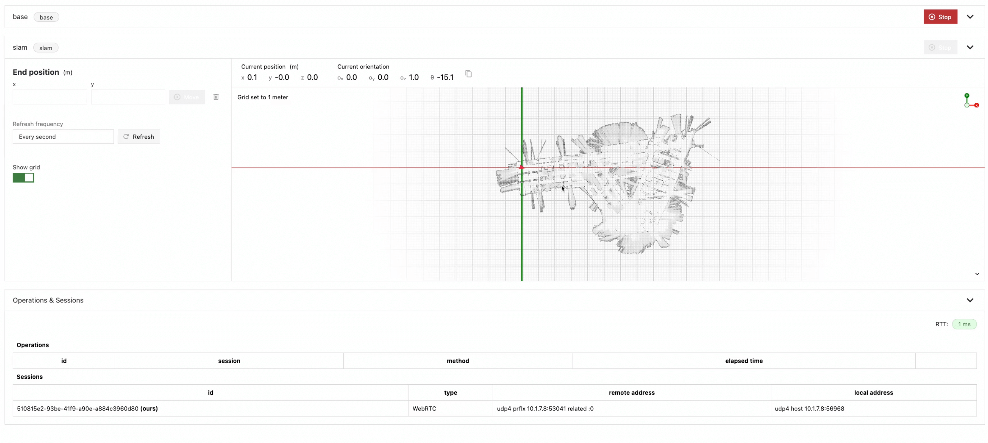 Motion card on the Control tab
